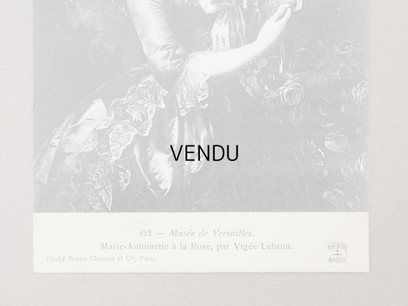 画像4: 1900年頃 未使用 アンティークポストカード  マリー・アントワネット Musee de Versailles Marie-Antoinette a la Rose, par Vigee Lebrun