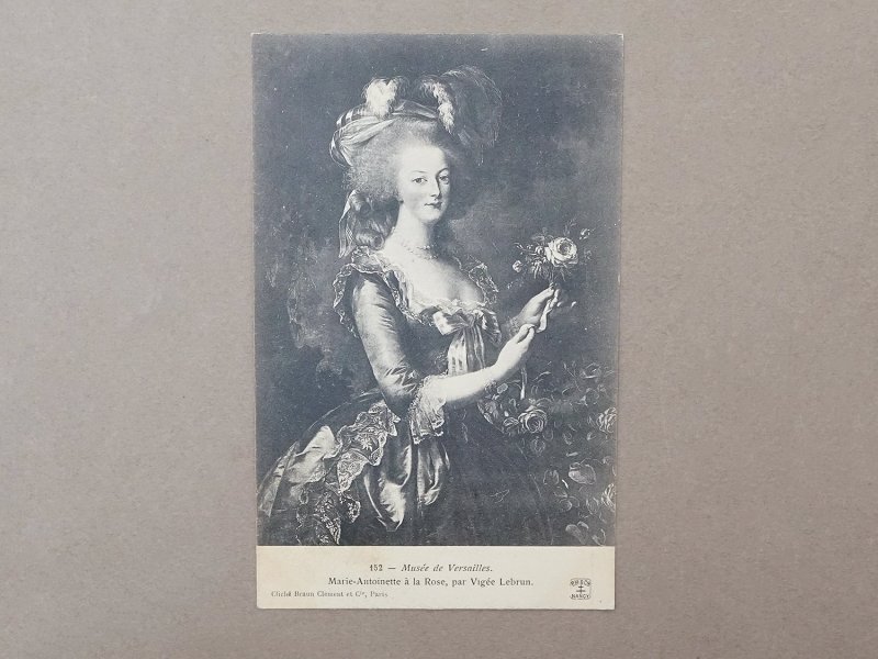 画像2: 1900年頃 未使用 アンティークポストカード  マリー・アントワネット Musee de Versailles Marie-Antoinette a la Rose, par Vigee Lebrun