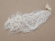 画像2: アンティーク 極小 ガラスビーズ  クリア＆ホワイト 1cm=5粒 シードビーズ 51〜80g (2)