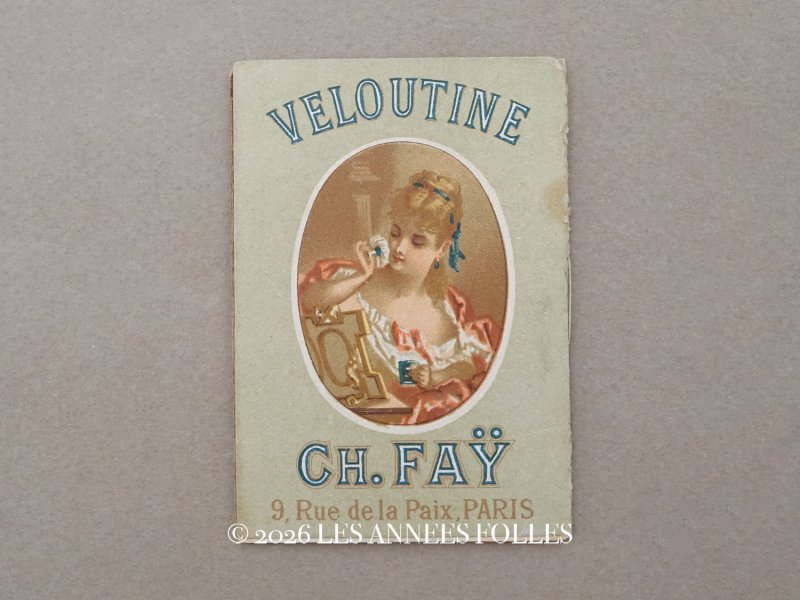 画像1: 1890年頃 アンティーク カルネ PAPIER D'ARABIE  VELOUTINE - CH.FAY PARIS  -