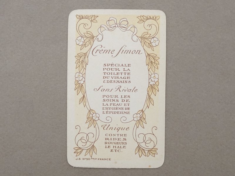 画像2: 1900年頃 アンティーク パフュームカード  - CREME SIMON PARIS -