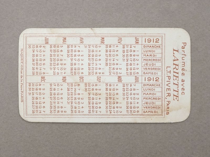 画像3: 1912年 アンティーク パフュームカード LA RIETTE - L.T.PIVER -