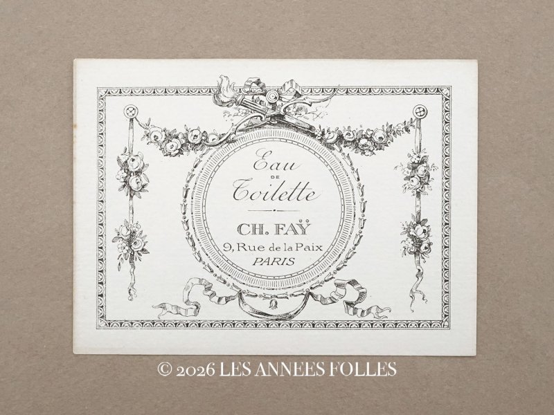 画像1: 1900年頃 アンティーク パフュームカード EAU DE TOILETTE  - CH.FAY PARIS -