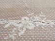 画像15: アンティーク レースのベッドカバー メダイヨン＆リボンのガーランド   (15)