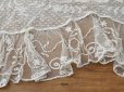 画像18: アンティーク レースのベッドカバー メダイヨン＆リボンのガーランド   (18)