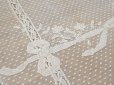 画像7: アンティーク レースのベッドカバー メダイヨン＆リボンのガーランド   (7)