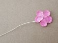 画像7: アンティーク ベルベットの布花 ピンク 21ピースのセット 15mm (7)