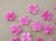 画像3: アンティーク ベルベットの布花 ピンク 21ピースのセット 15mm (3)