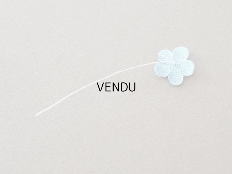 画像6: アンティーク ベルベットの布花 水色 30ピースのセット 15mm
