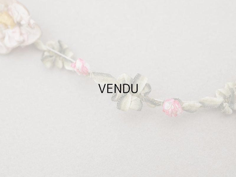 画像3: アンティーク シルク製 薔薇のロココトリム  31cm