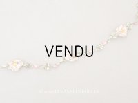 アンティーク シルク製 薔薇のロココトリム  31cm