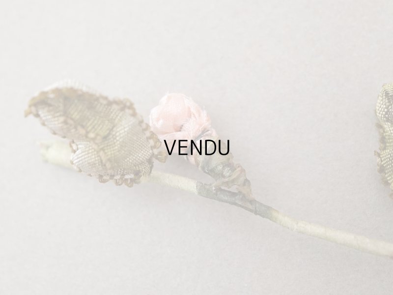 画像7: アンティーク シルク製 薔薇のロココトリム  42cm