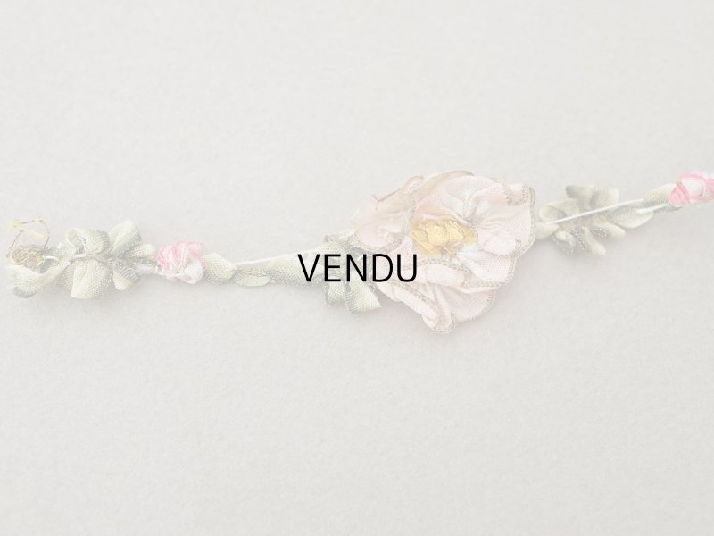 画像2: アンティーク シルク製 薔薇のロココトリム  31cm