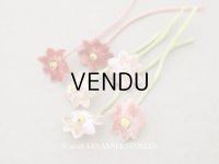 アンティーク ベルベットの布花 グレイッシュピンク