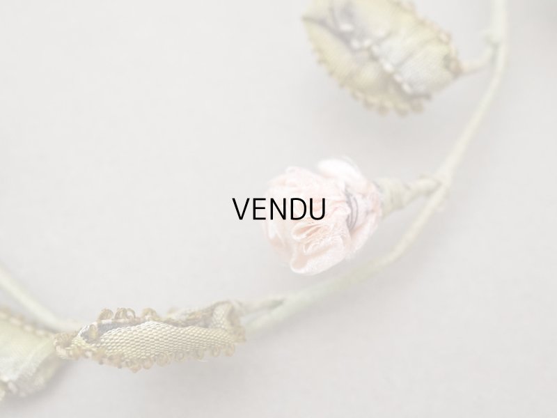 画像6: アンティーク シルク製 薔薇のロココトリム  42cm