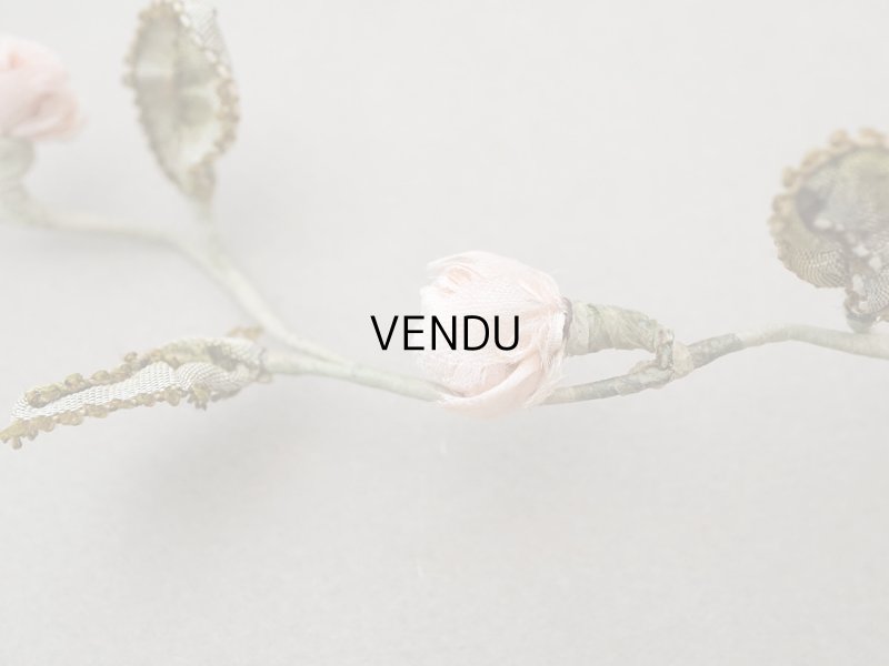 画像5: アンティーク シルク製 薔薇のロココトリム  42cm