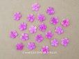 画像1: アンティーク ベルベットの布花 ピンクパープル 20ピースのセット 15mm (1)