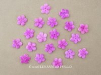 アンティーク ベルベットの布花 ピンクパープル 20ピースのセット 15mm