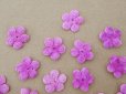 画像2: アンティーク ベルベットの布花 ピンクパープル 20ピースのセット 15mm (2)