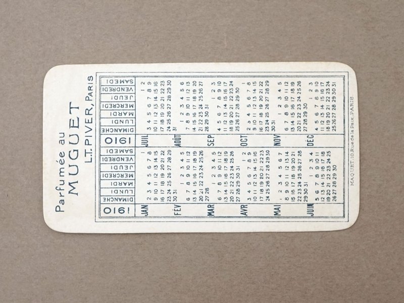 画像2: 1910年 アンティーク 鈴蘭のパフュームカード MUGUET - L.T.PIVER -