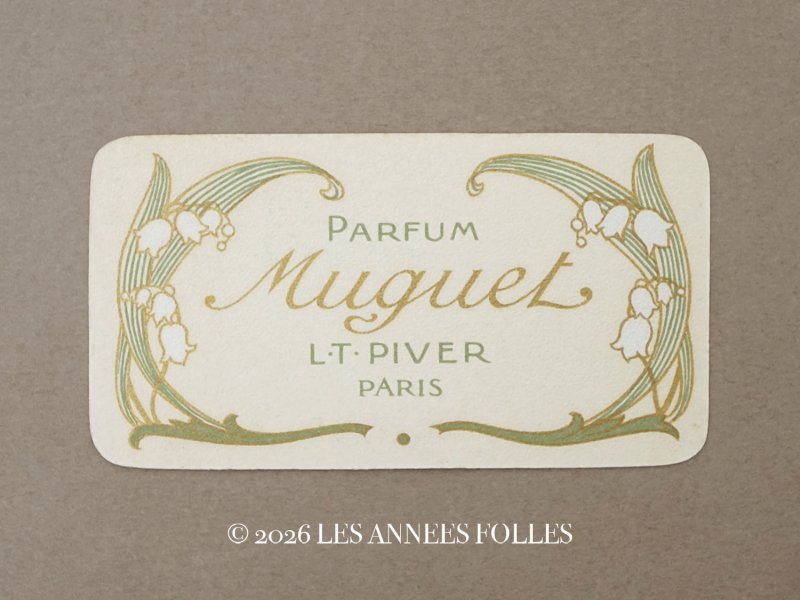 画像1: 1910年 アンティーク 鈴蘭のパフュームカード MUGUET - L.T.PIVER -