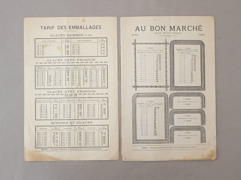 画像4: アンティーク ボンマルシェ 鏡のカタログ CATALOGUE DES GLACES ET MIROIRS - AU BON MARCHE -