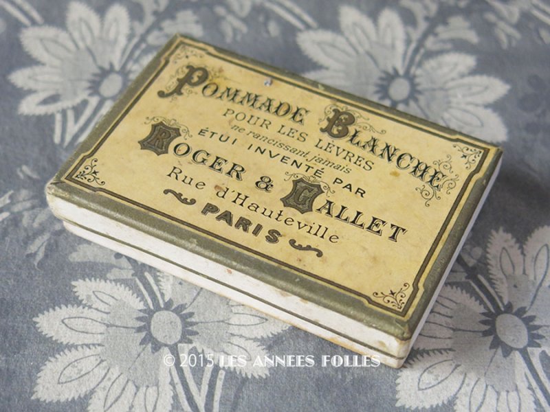 画像1: アンティーク リップスティックの紙箱 POMMADE BLANCHE POUR LES LEVRES - ROGER&GALLET PARIS -