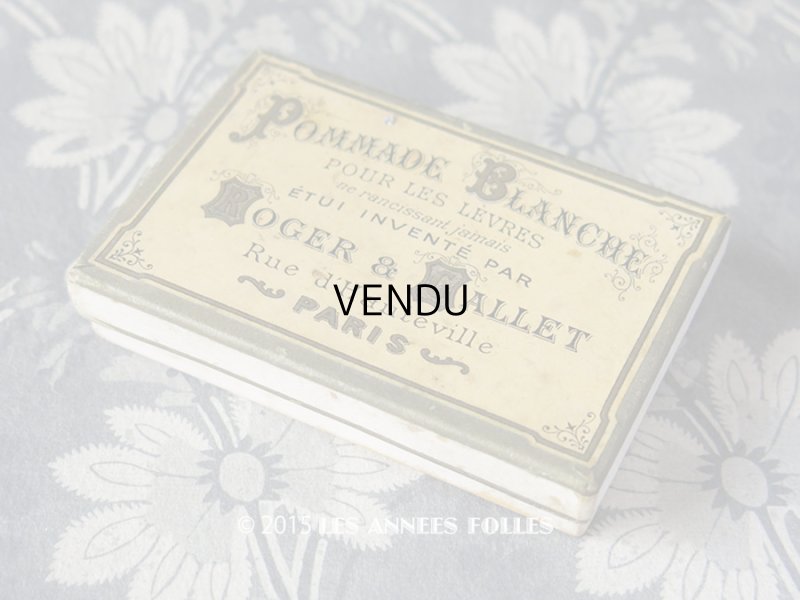 画像1: アンティーク リップスティックの紙箱 POMMADE BLANCHE POUR LES LEVRES - ROGER&GALLET PARIS -