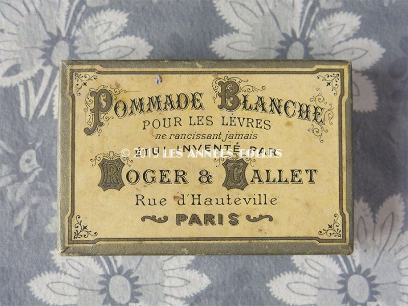 画像2: アンティーク リップスティックの紙箱 POMMADE BLANCHE POUR LES LEVRES - ROGER&GALLET PARIS -