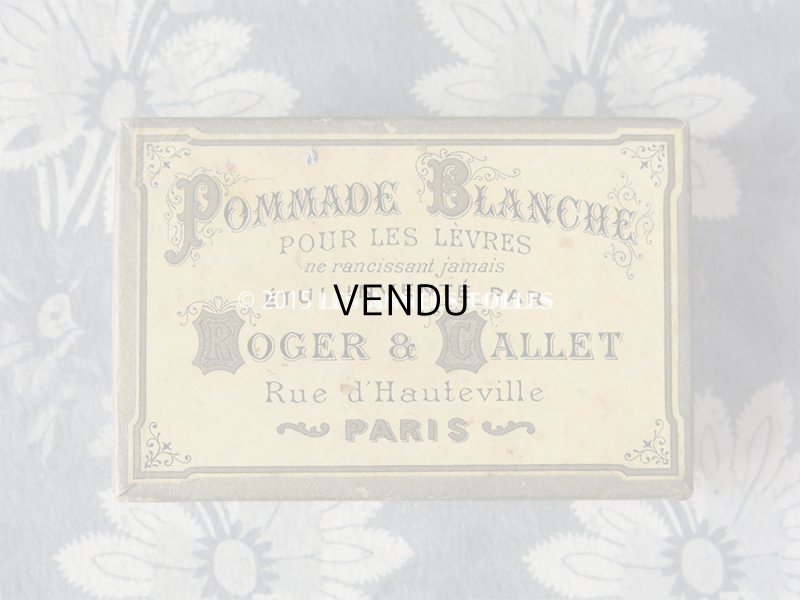 画像2: アンティーク リップスティックの紙箱 POMMADE BLANCHE POUR LES LEVRES - ROGER&GALLET PARIS -