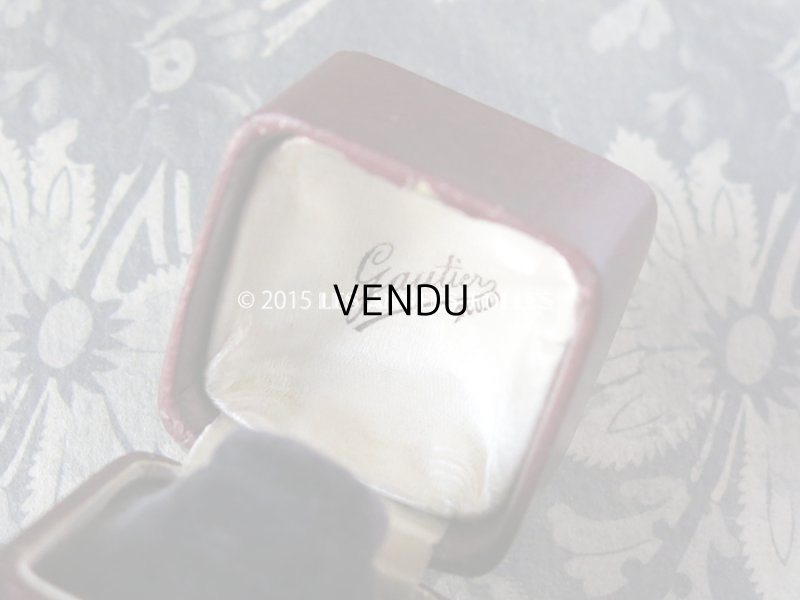 画像9: アンティーク ジュエリーボックス 金彩入り ボルドー