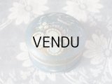 アンティーク  淡いピンク色の薔薇模様 ハンドペイント 木箱