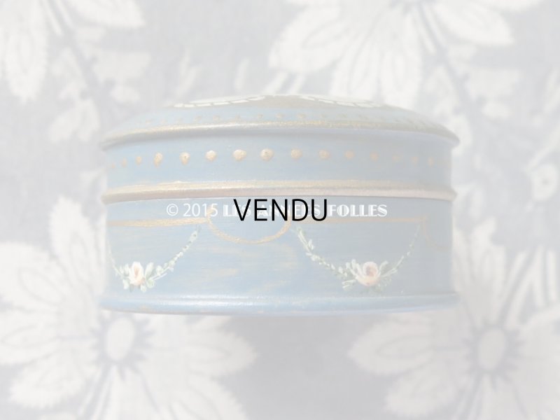 画像5: アンティーク  淡いピンク色の薔薇模様 ハンドペイント 木箱