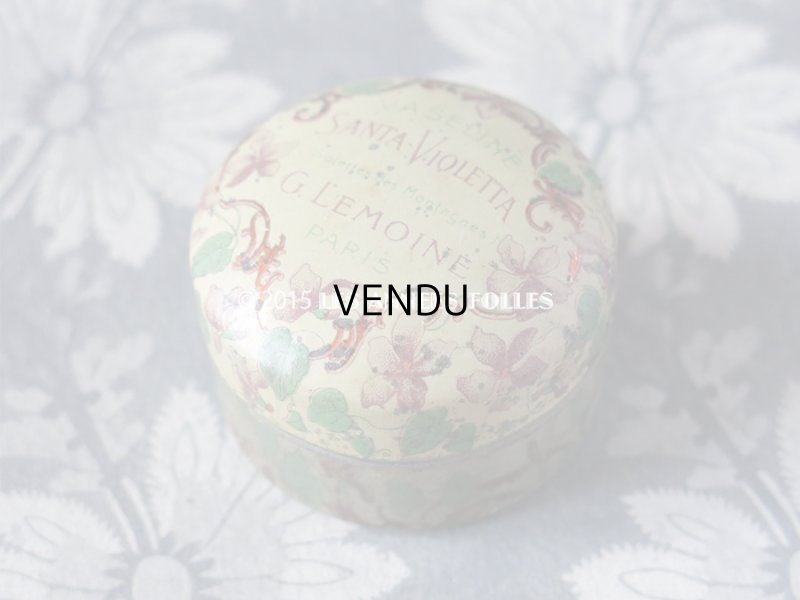 画像2: 1900年代 アンティーク ワセリン缶 菫 VASELINE SANTA-VIOLETTA - G.LEMOINE PARIS -