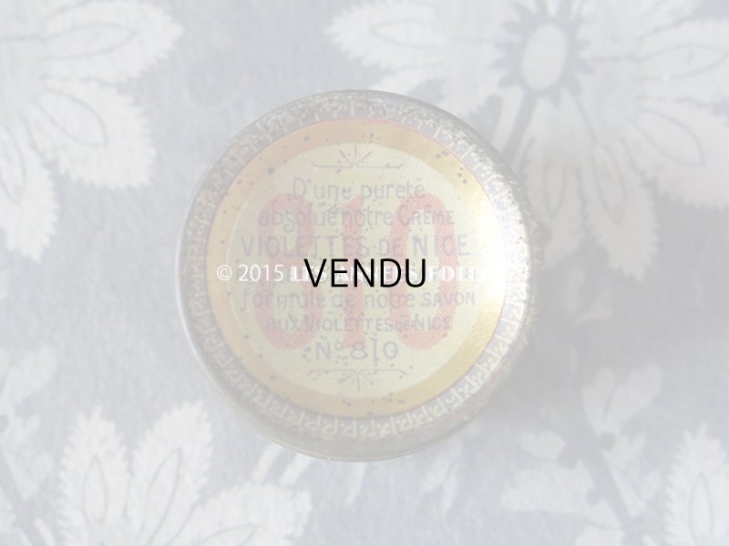画像5: 1900年代 アンティーク ワセリン缶 ニースの菫 CREME DE VASELINE VIOLETTES DE NICE - PARFUMERIE MODERNE ALEXIS BIETTE -