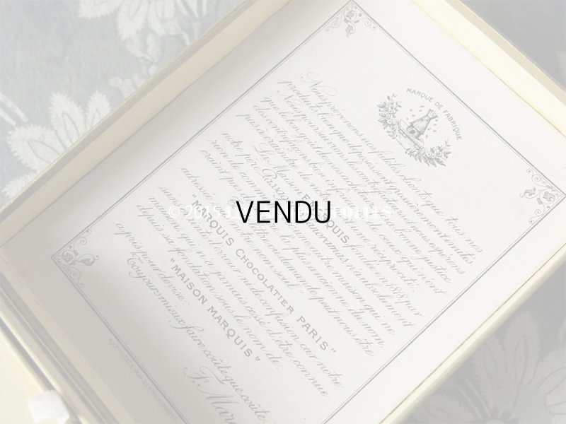 画像8: 1920年代 アンティーク 『ショコラ・フランソワ・ マルキ』のお菓子箱  LES ROSACES DE F.MARQUIS - CHOCOLAT FRANCOIS MARQUIS PARIS -