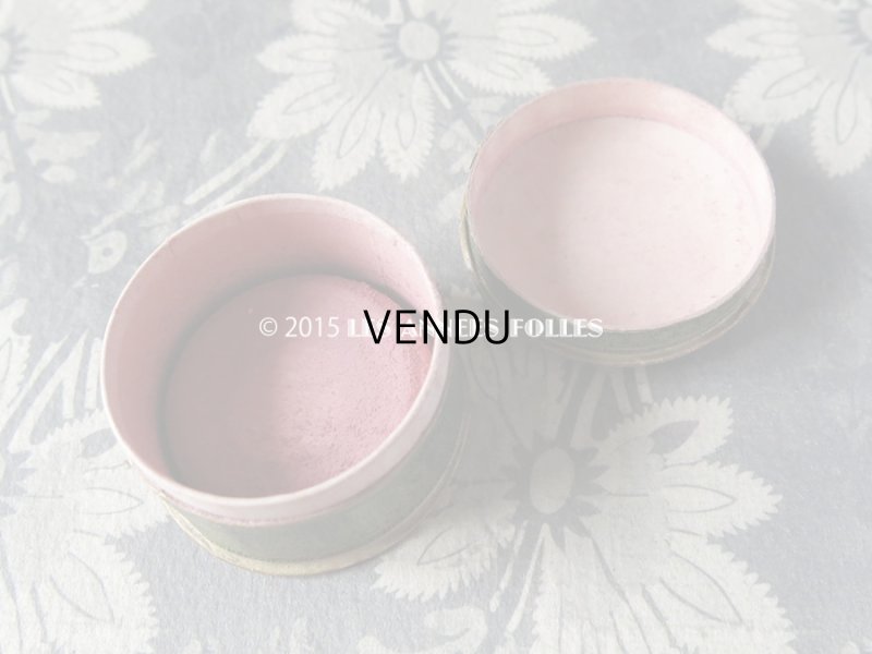 画像4: 未使用 1900年代 アンティーク 携帯用 チーク パウダーボックス パフ付 ROUGE BRUNETTE - DORIN PARIS -