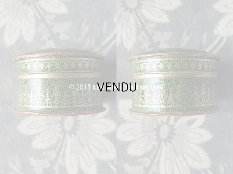 画像5: 未使用 1900年代 アンティーク 携帯用 チーク パウダーボックス パフ付 ROUGE BRUNETTE - DORIN PARIS -