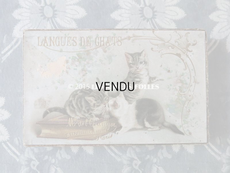 画像3: 1900年代 アンティーク ラングドシャのお菓子箱 LANGUES DE CHAT 