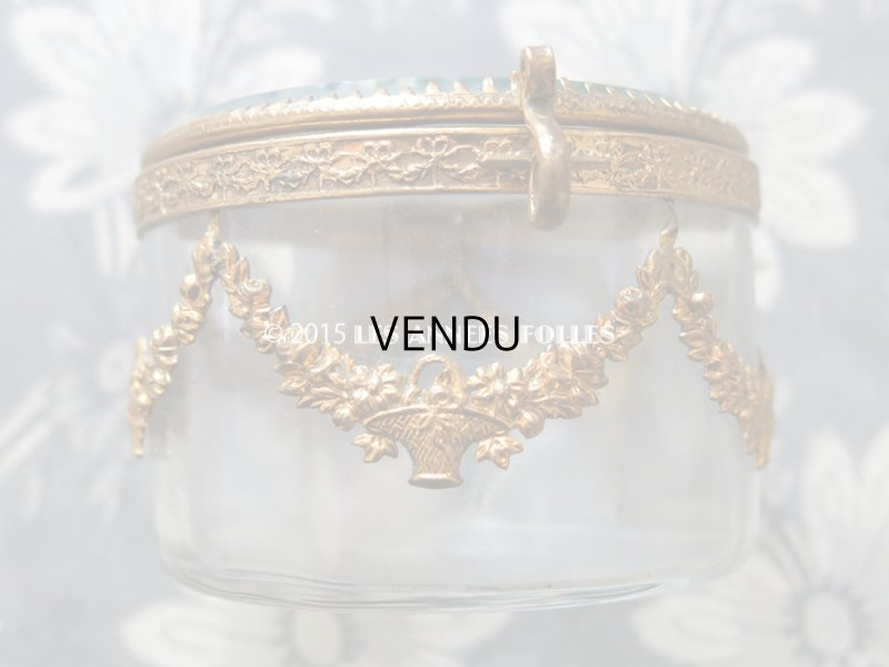 画像3: アンティーク ジュエリーボックス 花かごと薔薇のガーランド