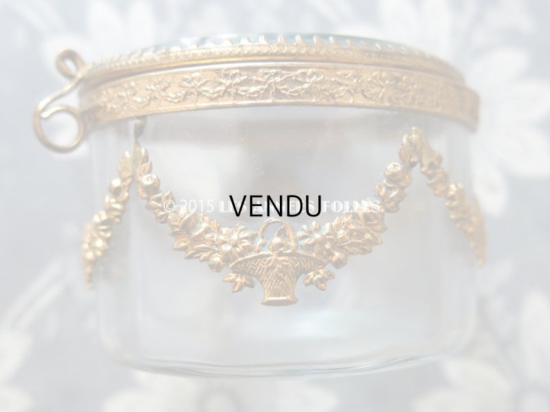 画像4: アンティーク ジュエリーボックス 花かごと薔薇のガーランド