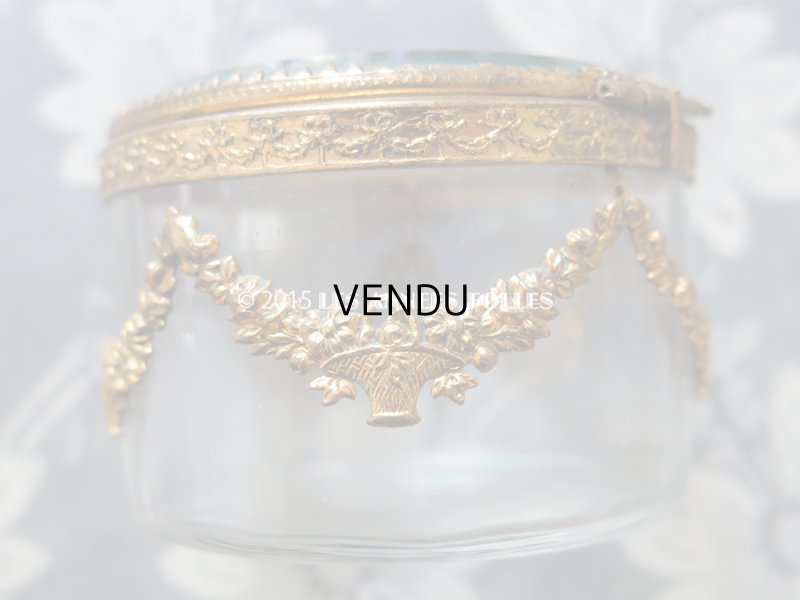 画像5: アンティーク ジュエリーボックス 花かごと薔薇のガーランド