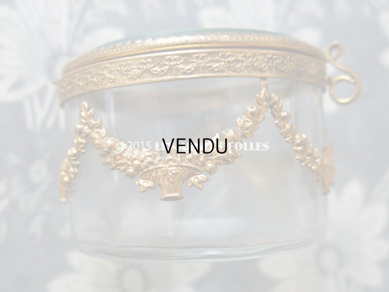 画像7: アンティーク ジュエリーボックス 花かごと薔薇のガーランド