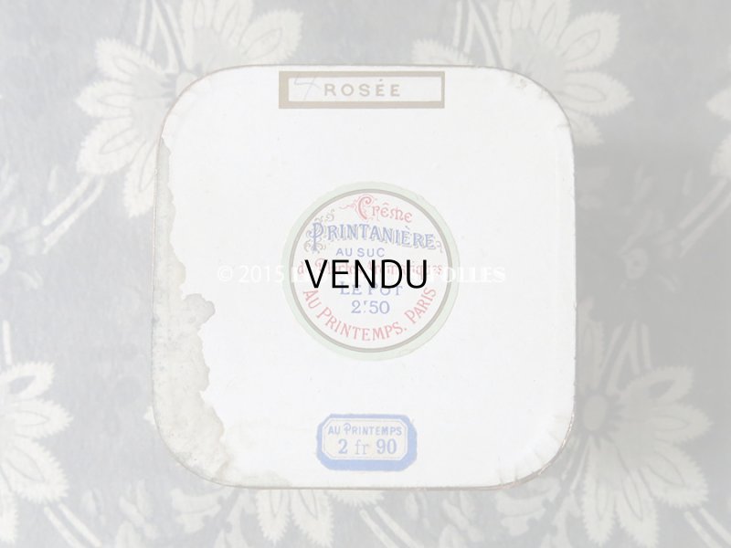 画像4: 1900年代 アンティーク パウダーボックス ピンクのリボンのメダイヨン POUDRE DE RIZ EXTRA PRINTEMPS - GRANDS MAGASINS DU PRINTEMPS PARIS -