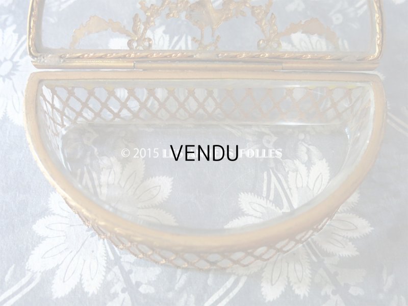 画像11: 19世紀 アンティーク ジュエリーボックス 花かご&薔薇＆リボンのガーランド