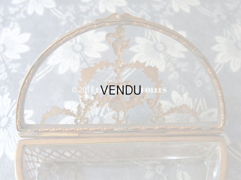 画像10: 19世紀 アンティーク ジュエリーボックス 花かご&薔薇＆リボンのガーランド