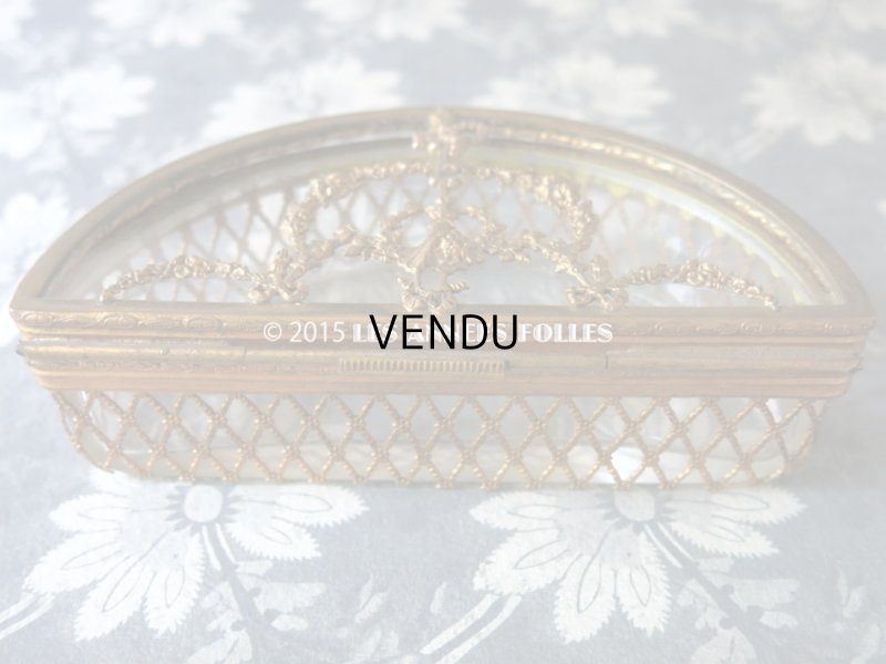 画像13: 19世紀 アンティーク ジュエリーボックス 花かご&薔薇＆リボンのガーランド