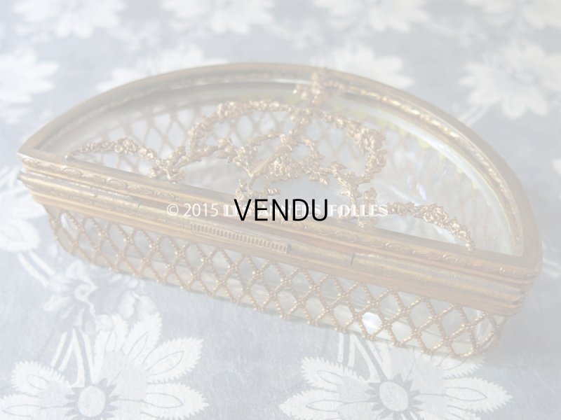 画像4: 19世紀 アンティーク ジュエリーボックス 花かご&薔薇＆リボンのガーランド