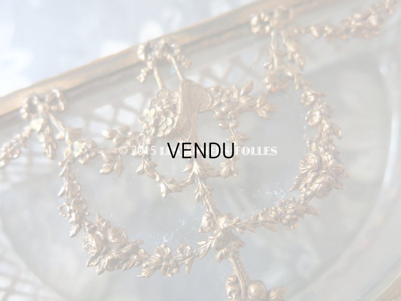 画像6: 19世紀 アンティーク ジュエリーボックス 花かご&薔薇＆リボンのガーランド