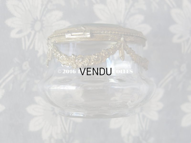 画像4: アンティーク パウダーケース 薔薇のガーランド